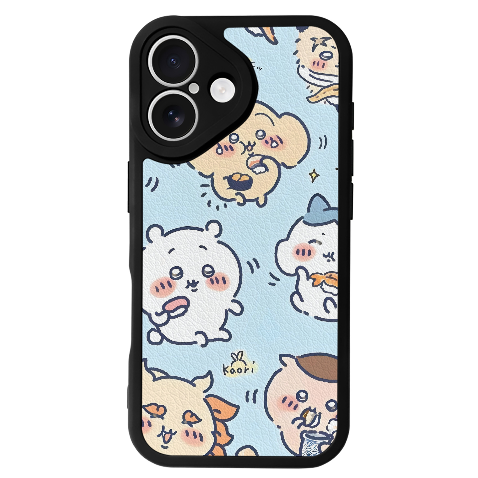 （画像用） ちいかわ Chii-kawa 【iPhone 16シリーズ対応】シリコンスマホケース（レザー調） 材質：シリコン